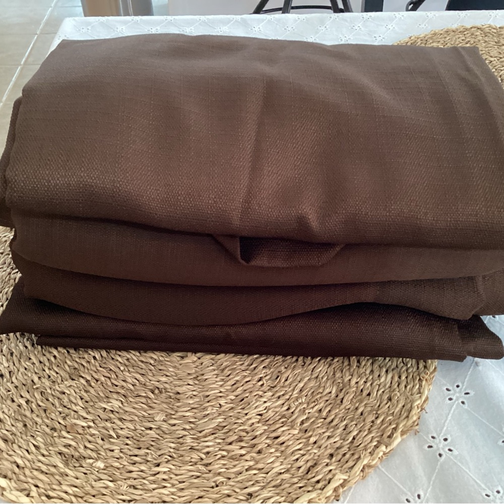 Brown Drapery 4 Panel - Solid Dark Brown